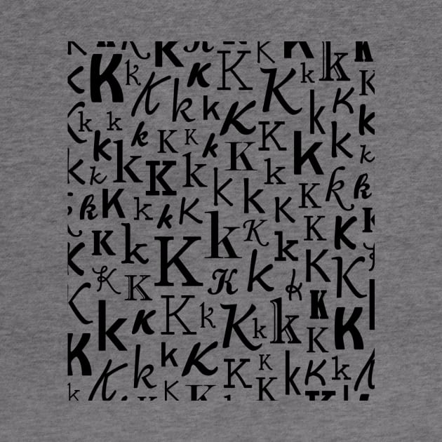 K - Typography (Black) by gillianembers